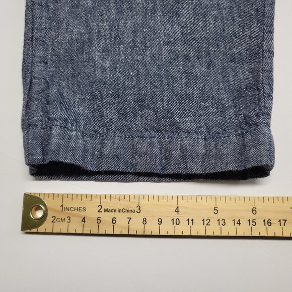 Uniqlo Womens Pants Linen Blend XL ( 35 X 27.5 ) Elastic Waist Pockets Gray - Picture 14 of 14